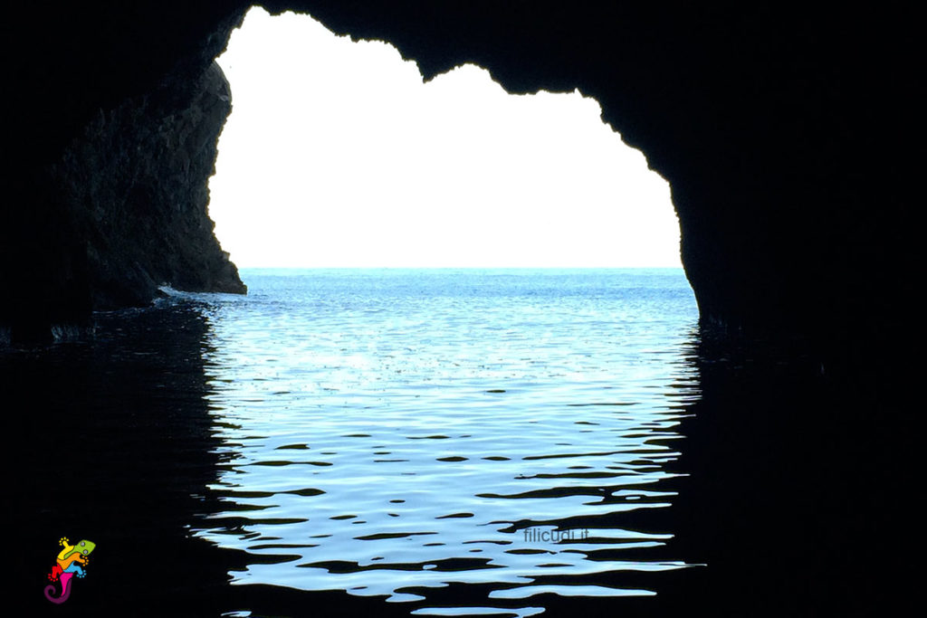 Filicudi dal mare Grotta del bue marino